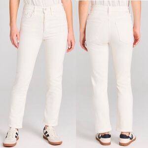 NEW Mother The Tomcat Ankle jeans in Cream Puffs 26